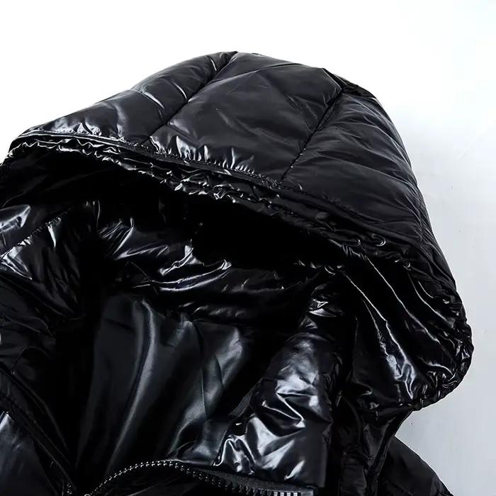Nouveau brillant doudoune hommes vestes courte hiver à capuche femmes épaissi maintien au chaud résistant au froid à manches longues Cardigan veste