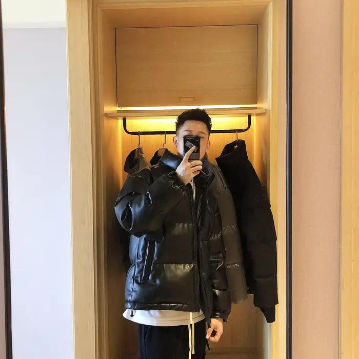 Doudoune à col pour homme, manteaux rembourrés, mode Y2k, Parkas coréens 2025, modèles d'hiver, vêtements de Style coréen
