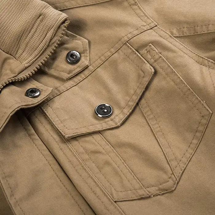 Hommes Veste Militaire MA-1 Style Armée Taille Large Coton Patchs Décontracté Printemps Automne Occasions Spéciales