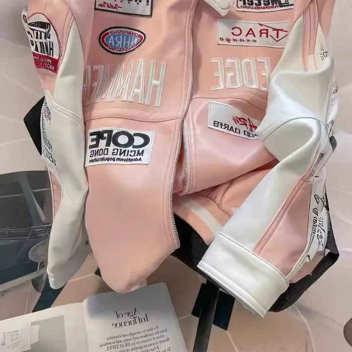 Veste de moto rétro américaine en cuir PU pour hommes et femmes, veste haut de gamme pour l'automne et l'hiver