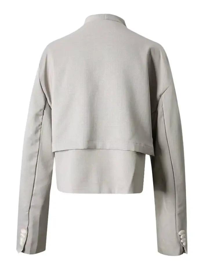 EAM 2026 Nouvelle Collection Début d'Automne – Veste Courte Irrégulière Décontractée Tendance pour Femme CPG5502