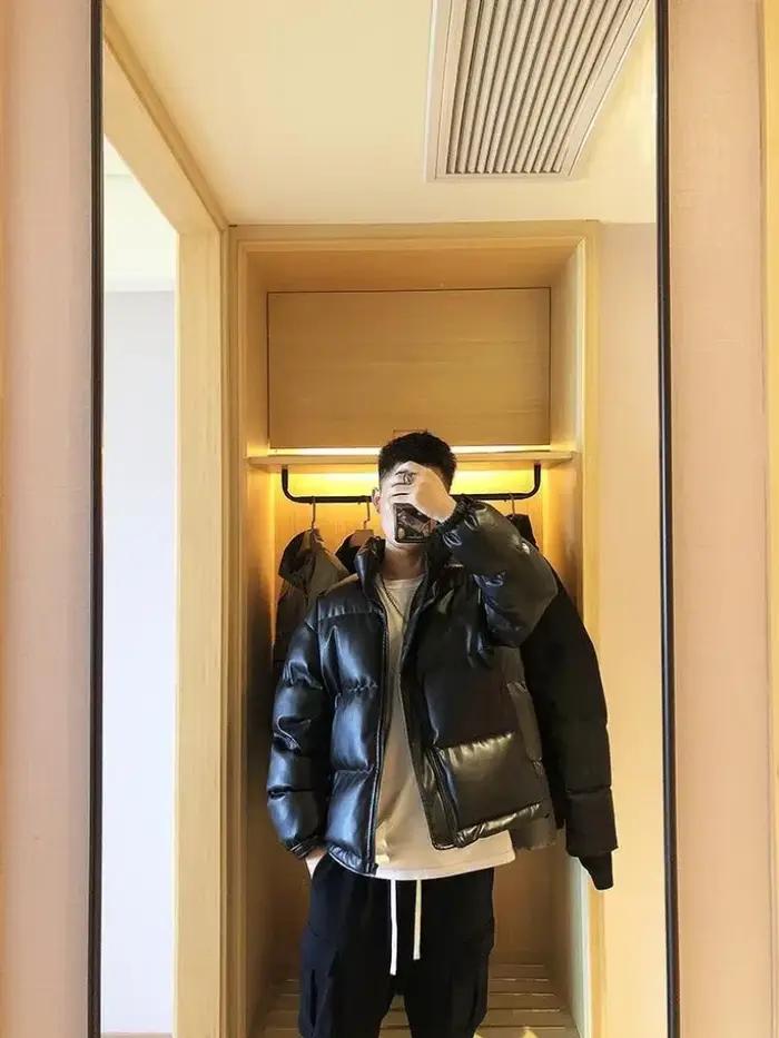 Doudoune à col pour homme, manteaux rembourrés, mode Y2k, Parkas coréens 2025, modèles d'hiver, vêtements de Style coréen