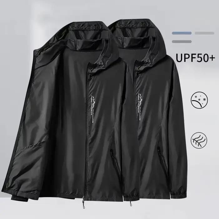 Veste de randonnée imperm\u00e9able pour homme, vêtement de camping, protection solaire, résistance aux UV, séchage rapide, activité extérieure, pluie, printemps, été
