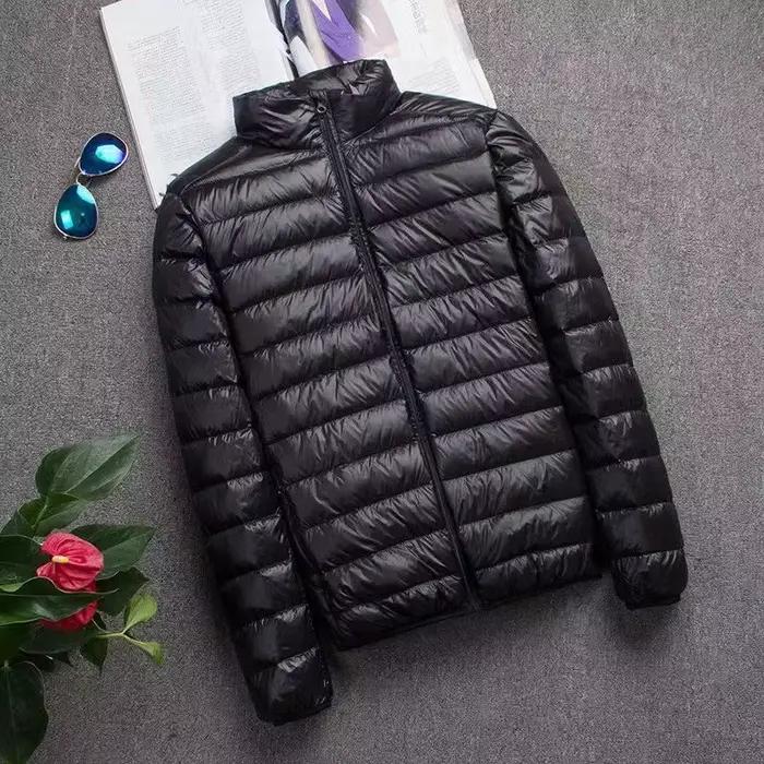 Veste d'hiver pour hommes ultra légère en duvet de canard, à capuche, portable, parka fine en plumes, manteau coupe-vent, pour automne et hiver, voyage, confortable et moderne