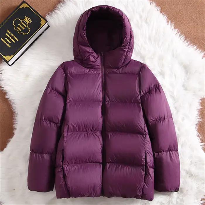 Doudoune Courte en Duvet de Canard Blanc pour Femme