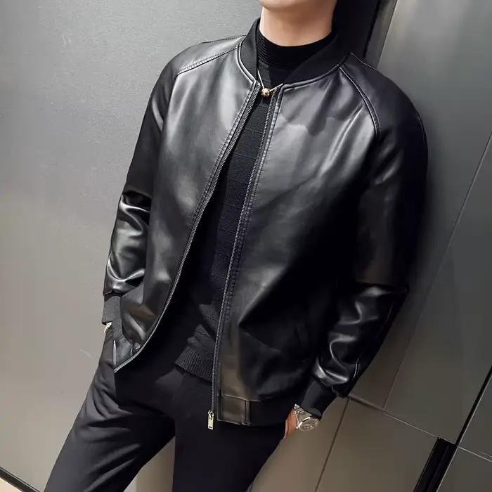 Blouson en similicuir pour homme