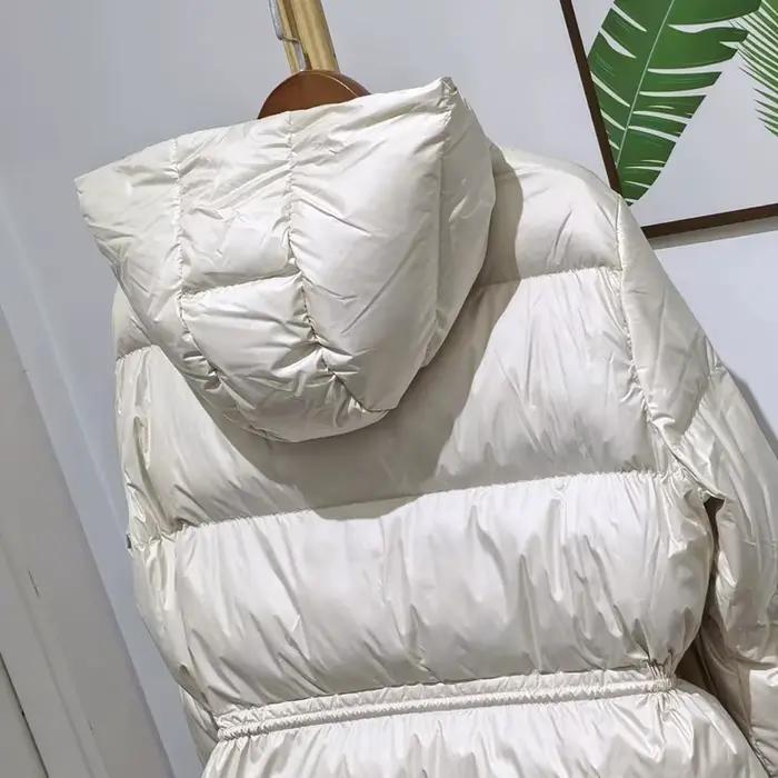 Schinteon femmes doudoune ceinturée avec capuche automne hiver chaud épais vêtements d'extérieur duvet de canard blanc manteau décontracté 2025 nouveau