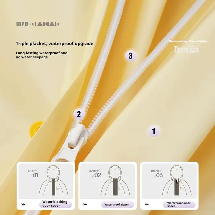 Veste coupe-vent longue imperméable pour femme protection contre la pluie durabilité style moderne pour déplacement à vélo scooter électrique