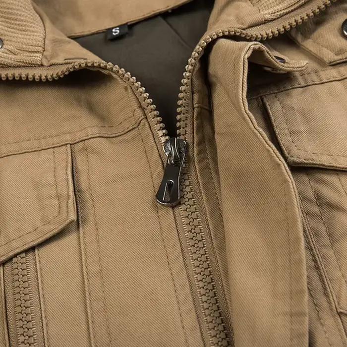 Hommes Veste Militaire MA-1 Style Armée Taille Large Coton Patchs Décontracté Printemps Automne Occasions Spéciales