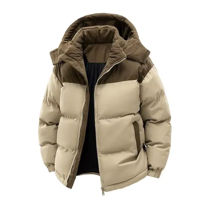 Veste d'hiver rembourrée en coton épais pour hommes avec polaire chaud résistant au froid 2025 manteau rembourré