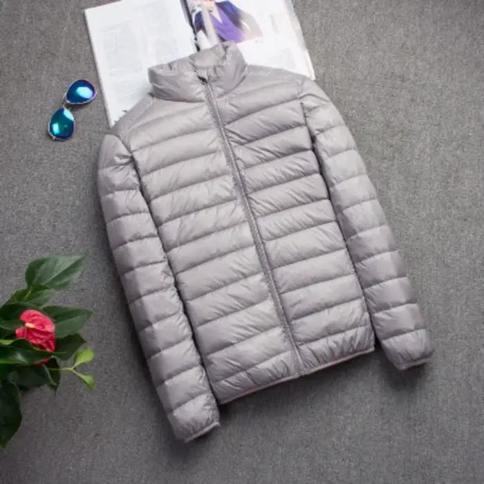 Manteau doudoune décontracté pour hommes, léger et chaud, à manches complètes, idéal pour les saisons d'automne et d'hiver, avec fermeture éclair et plusieurs couleurs disponibles