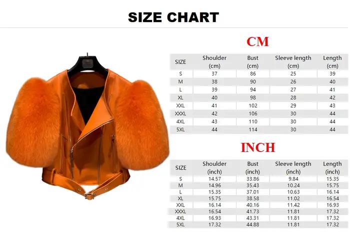 Veste courte en cuir pour femme, manteau en fourrure de renard véritable, manches en fourrure naturelle, automne 21001-1