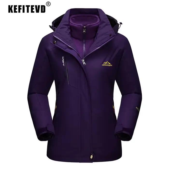 KEFITEVD Vestes de Ski d'Hiver 3 en 1 pour Femmes