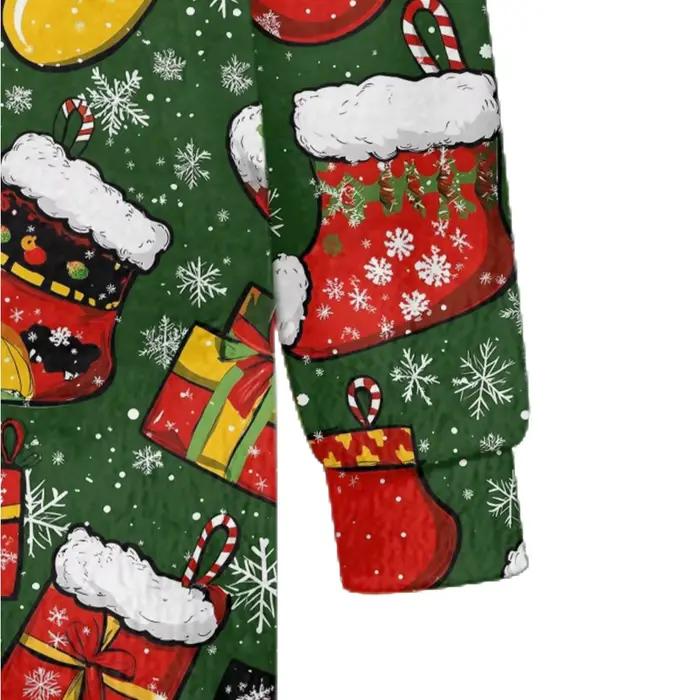 Trench-Coat à Capuche Rouge Festif avec Pomme de Pin et Flocon de Neige Vêtement d'Hiver en Polaire Imprimé Pour Noël Vêtements d'Extérieur Confortables Pour Les Vacances Hommes Chic Modern Casual Wear