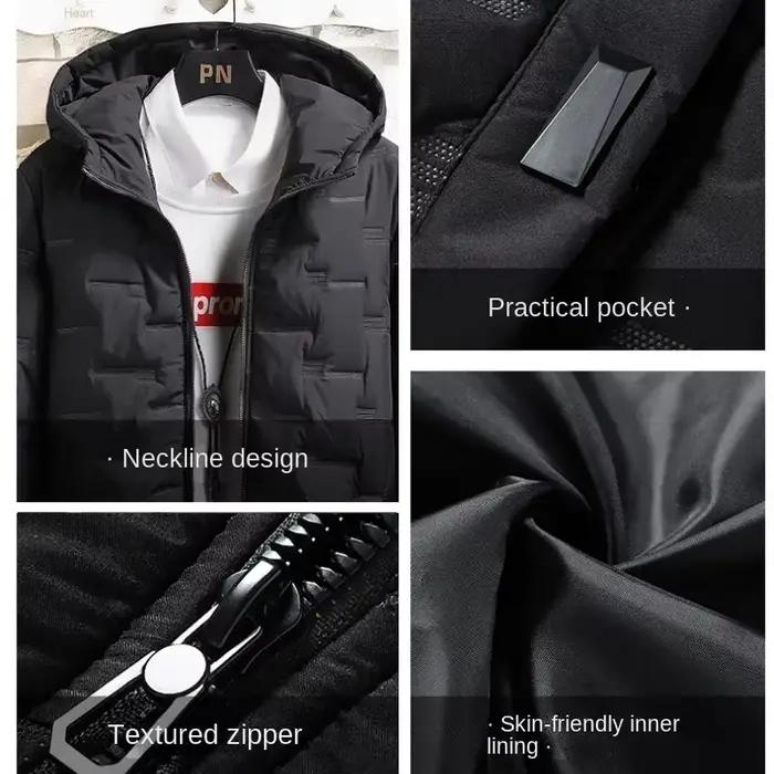 ChimParkas-Manteau à capuche en coton rembourré pour hommes