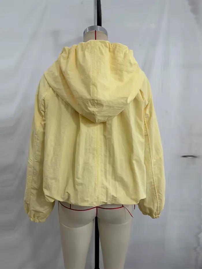 Manteaux à capuche zippés à manches longues pour femmes