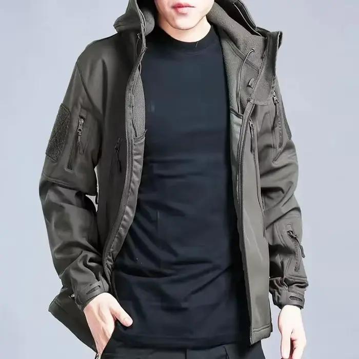 Veste tactique en mélange de laine automne-hiver