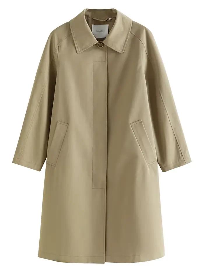 Coupe-vent mi-long de style coréen pour femme