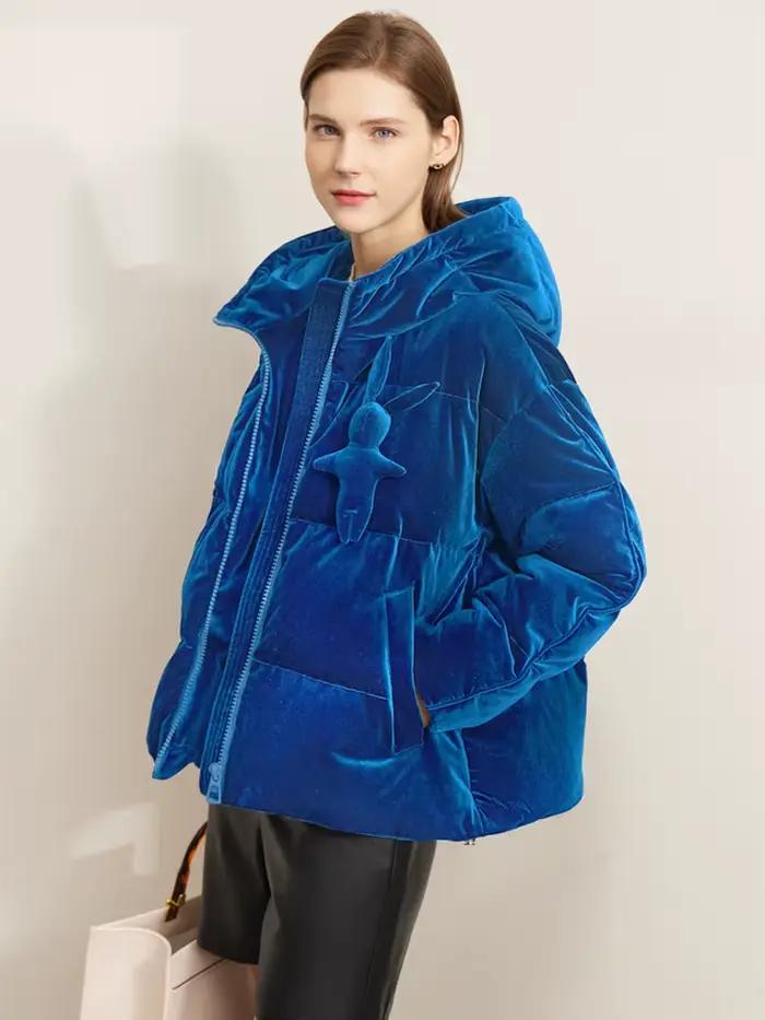 Doudounes à capuche minimalistes pour femmes