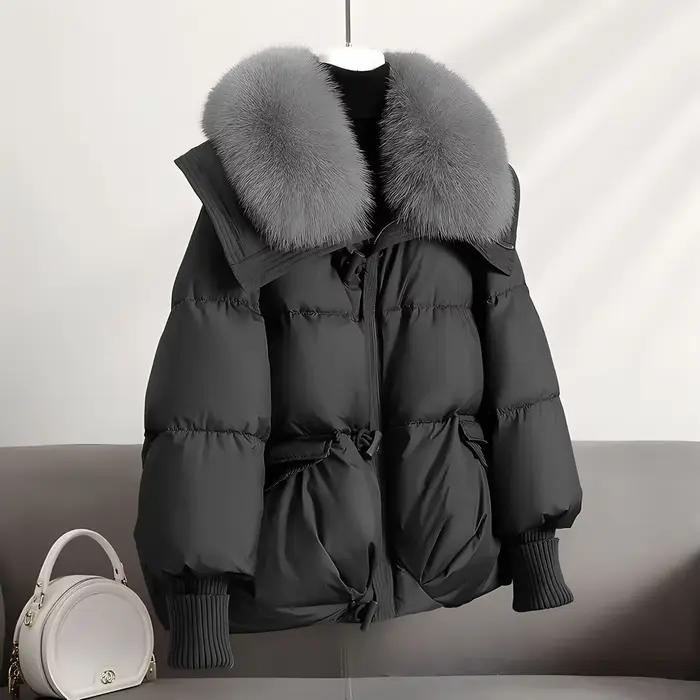 Parkas décontractés monochromes pour femmes
