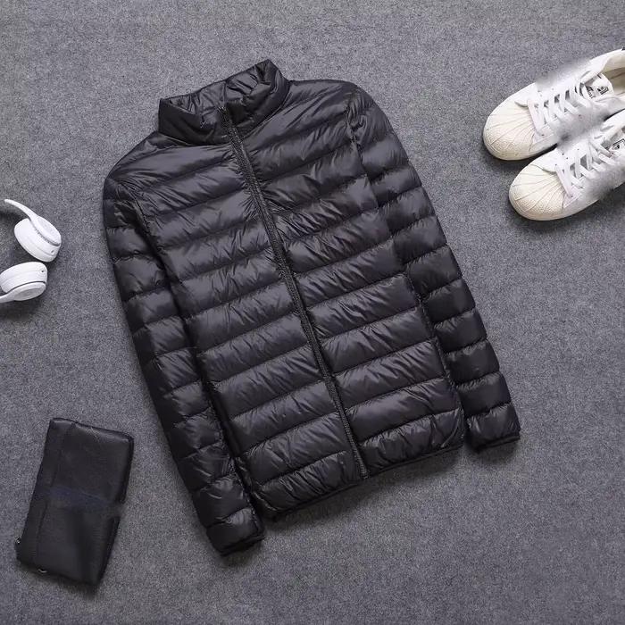 Nouvelle marque automne hiver doudoune légère hommes mode à capuche court grand Ultra-mince léger jeunesse mince manteau doudoune
