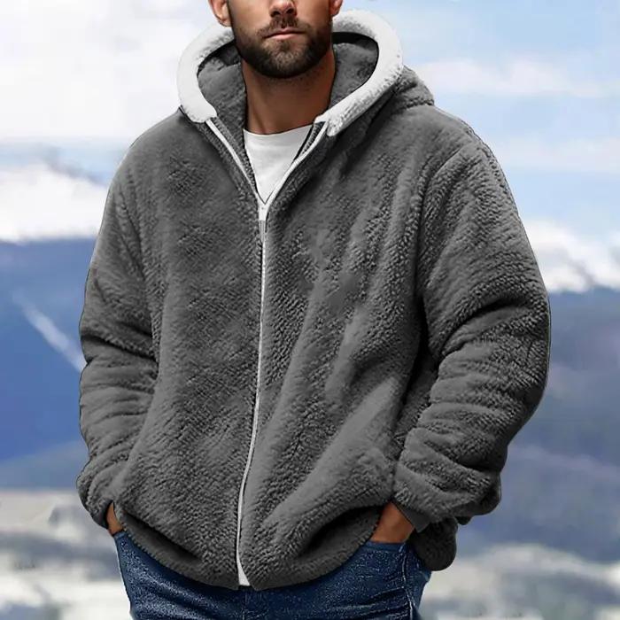 Veste chaude en velours Double face pour hommes