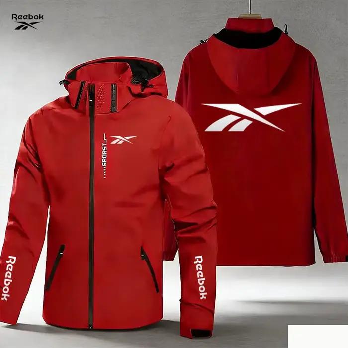 Veste de moto Reebok imperméable et coupe-vent pour homme avec capuche amovible, convient pour le cyclisme, la montagne et les sorties en ville