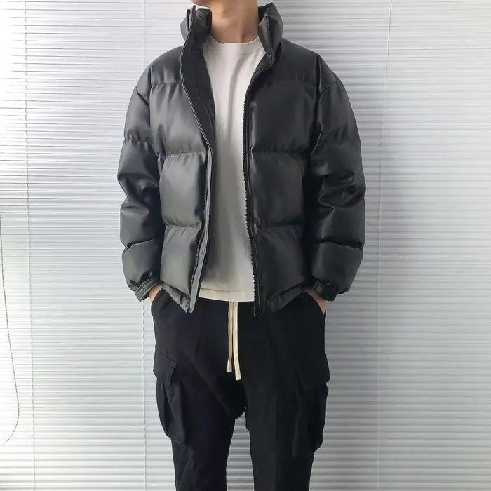 Doudoune à col pour homme, manteaux rembourrés, mode Y2k, Parkas coréens 2025, modèles d'hiver, vêtements de Style coréen