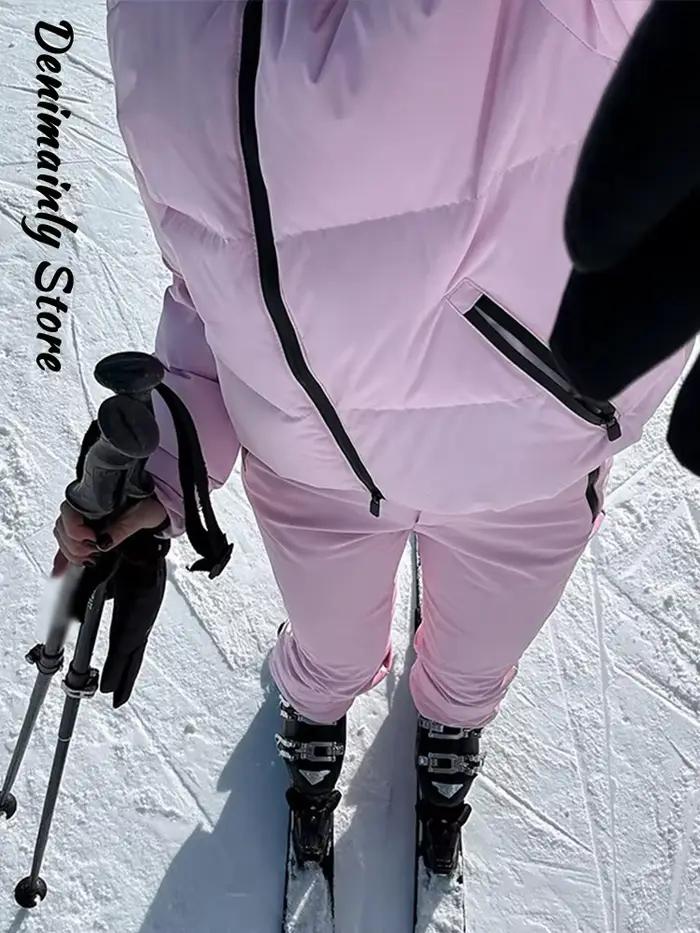 Vêtements de ski coupe-vent roses