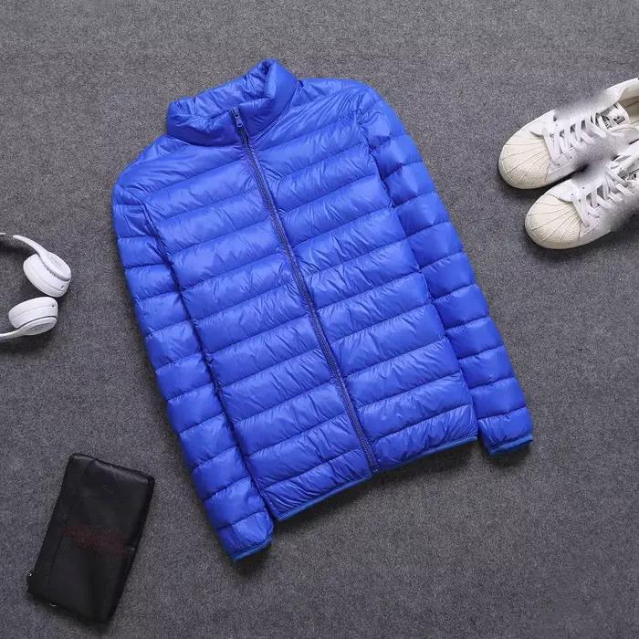 Nouvelle marque automne hiver doudoune légère hommes mode à capuche court grand Ultra-mince léger jeunesse mince manteau doudoune