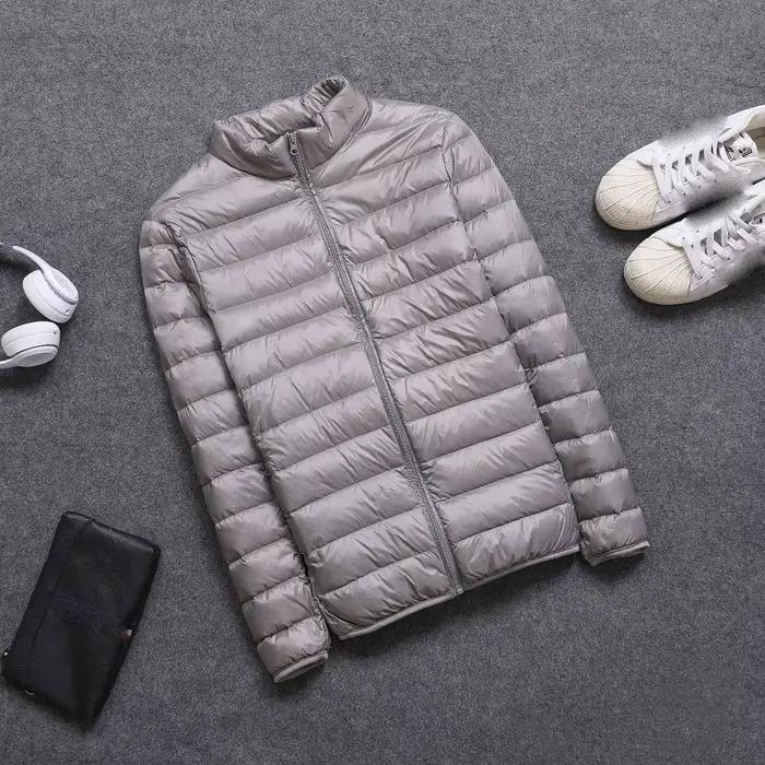 Nouvelle marque automne hiver doudoune légère hommes mode à capuche court grand Ultra-mince léger jeunesse mince manteau doudoune