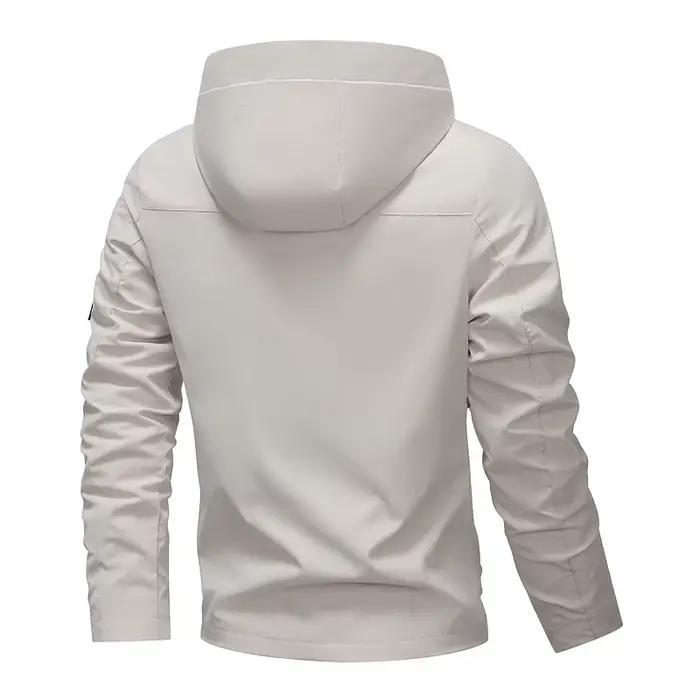 Veste imperméable hommes extérieur Softshell veste à capuche zippée coupe-vent randonnée Camping manteaux légers printemps automne manteaux