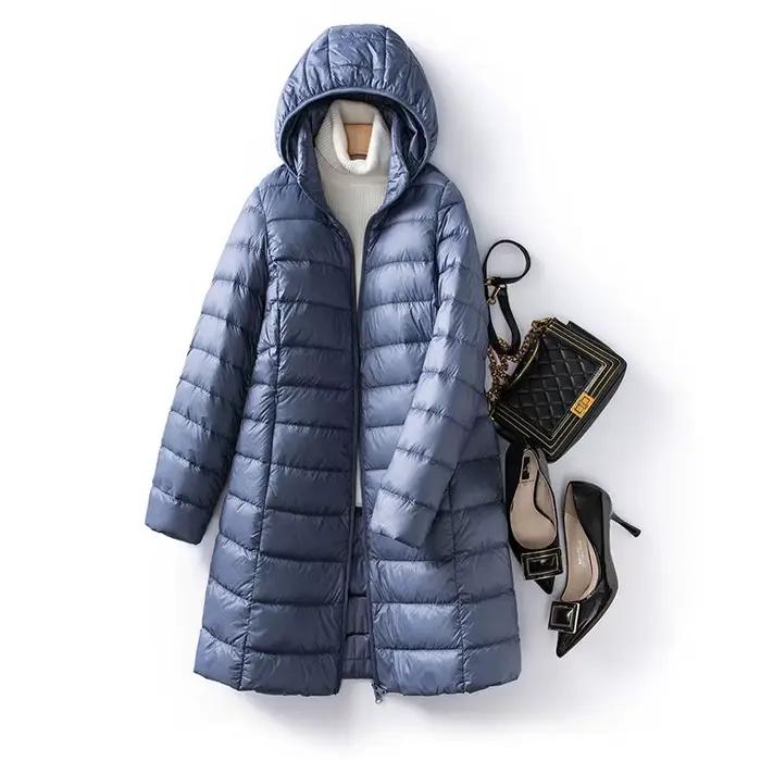 0-10 ℃ Femmes hiver manteau chapeau détachable automne ultraléger canard doudoune