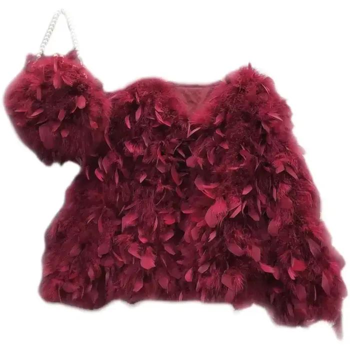 Manteau en plumes pour femmes