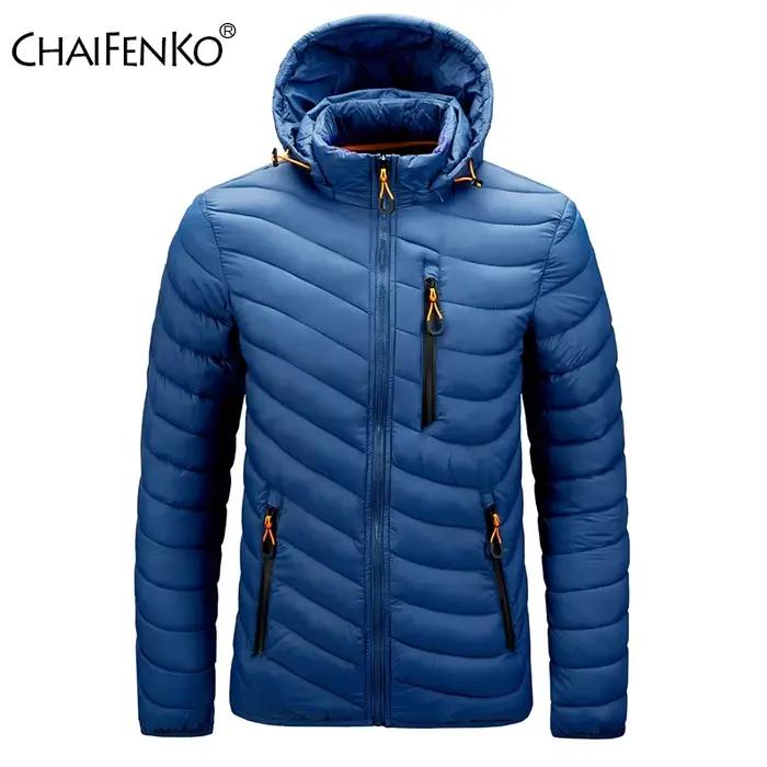 CHAIFENKO marque hiver chaud imperméable veste hommes 2025 nouveau automne épais à capuche Parkas
