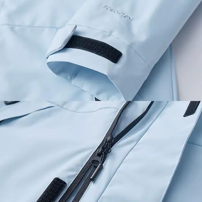 Veste de randonnée imperméable pour femme, printemps-automne, à capuche, pour la chasse, la course à pied, la randonnée, la pêche, les activités de plein air, l'équitation, l'escalade, coupe-vent, résistance à l'eau, protection solaire, respirante, avec poches étanches