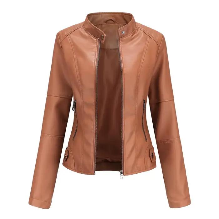 Veste en cuir pour femme 2025 Printemps Automne