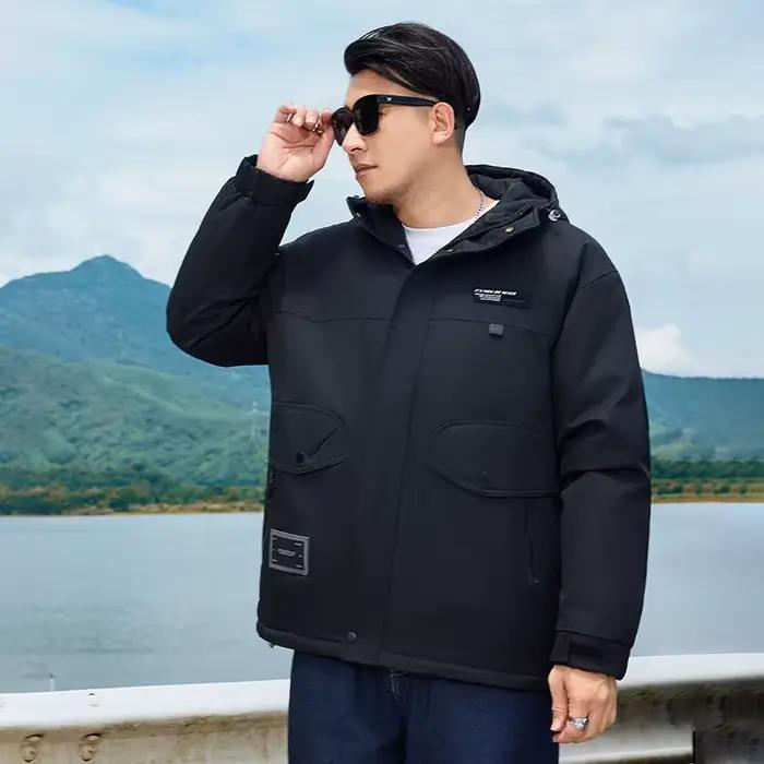 Parka à capuche pour homme, grande taille 12XL, veste d'hiver, coupe-vent imperméable, épais, rembourré, chaud, Extra Big Plus 6xl 7xl 8xl 9xl 10xl