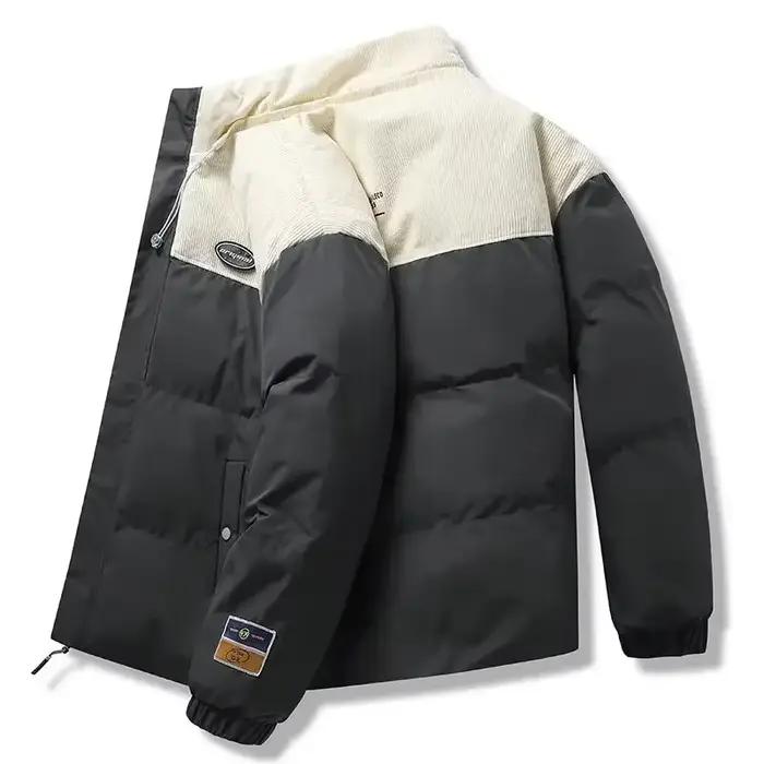 Rembourrage Parkas doudoune pour hommes épissage homme manteau rembourré vêtements d'extérieur vintage