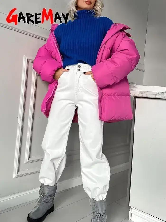 Parka matelassurera surdimensionnée avec capuche pour femme