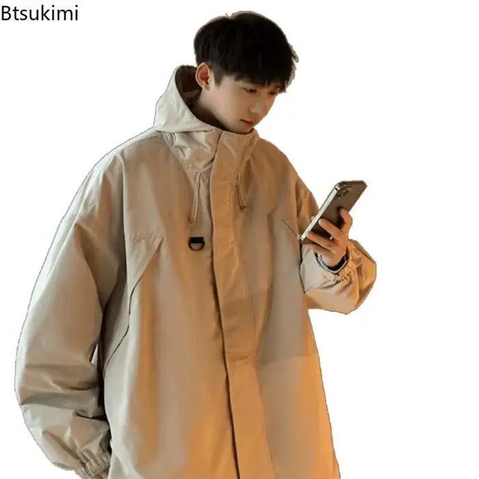 Nouvelle veste de randonnée pour homme, style workwear, beige, automne 2026, veste tendance et cool pour homme, veste à capuche, vêtements pour homme, manteaux