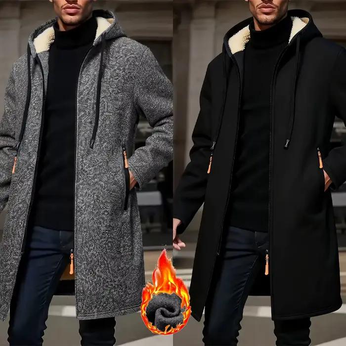 Manteau Long chaud d'hiver pour hommes