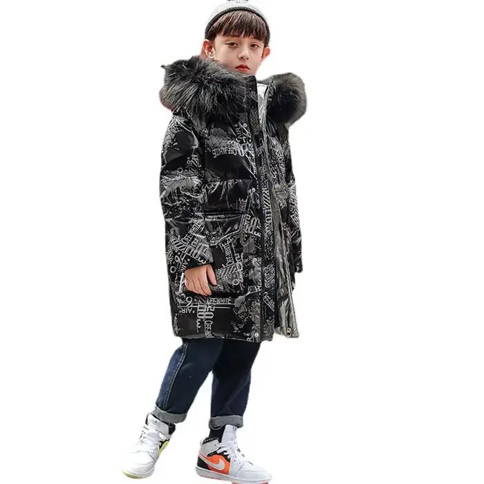 -30 degrés russe hiver garçon doudoune imperméable brillant épais chaud garçon manteau d'extérieur 5-12 ans adolescent Parka tenue