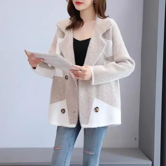 Ogo-Blazer à Manches sulfpour Femme, Veste Turnblock, Élégant, Chic, Jeune, Extérieur, Nouvel Arrivage, Hiver, 2025