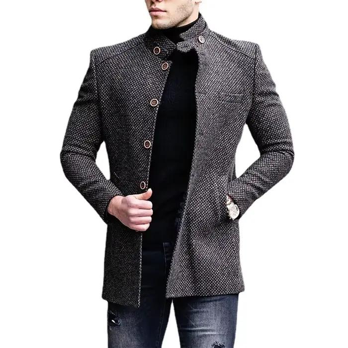 Veste de costume à carreaux de couleur unie homme style anglais haute qualité pour automne hiver occassionnels élégants