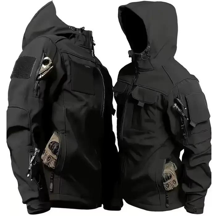Tactique militaire hiver automne polaire Parkas Cargo vestes hommes coupe-vent randonnée Camping escalade peau de requin décontracté manteaux à capuche