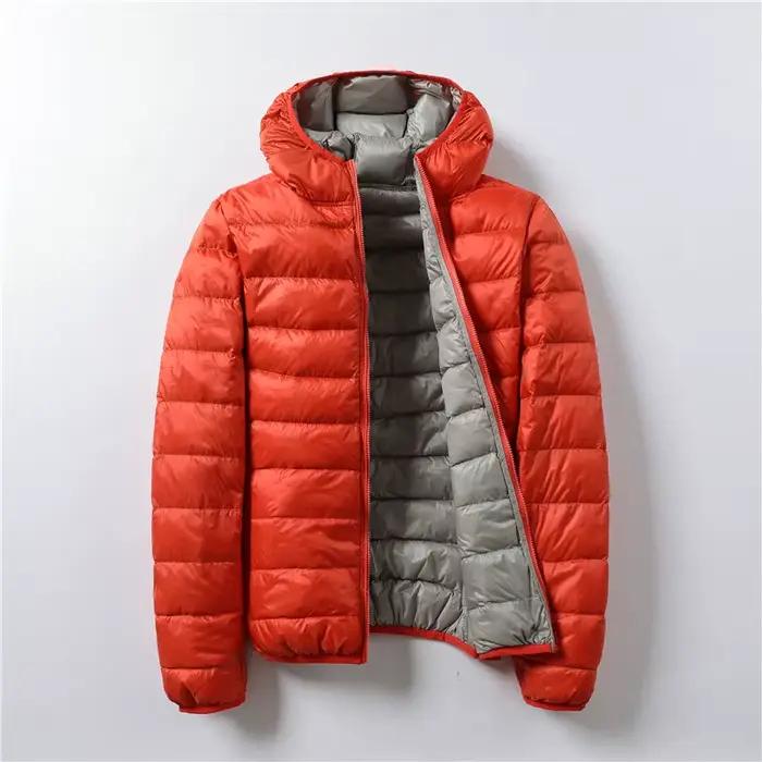 90% Ultra-léger mince doudoune femmes automne hiver Double face court chaud blanc canard vers le bas manteau Parka femme vêtements d'extérieur portables