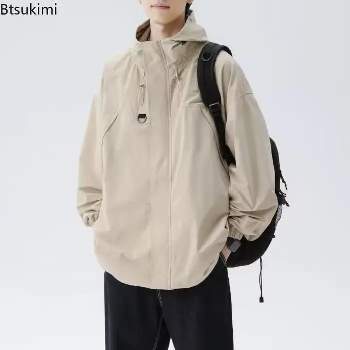 Nouvelle veste de randonnée pour homme, style workwear, beige, automne 2026, veste tendance et cool pour homme, veste à capuche, vêtements pour homme, manteaux