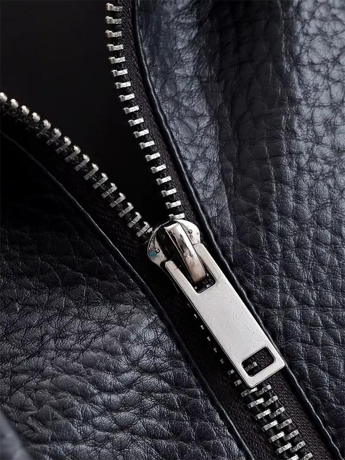 Veste femme automne 2025 nouveau noir à manches longues galets Faux cuir