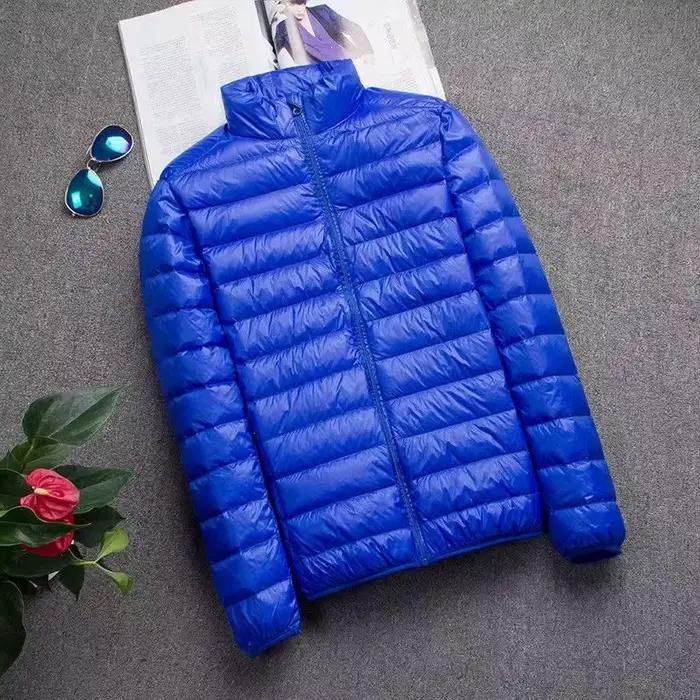 Veste d'hiver pour hommes ultra légère en duvet de canard, à capuche, portable, parka fine en plumes, manteau coupe-vent, pour automne et hiver, voyage, confortable et moderne